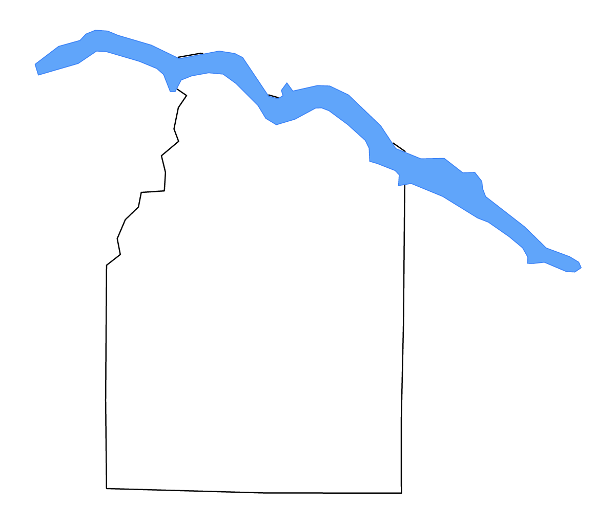 Carte de contour de Lawrence, Alabama avec lacs.
