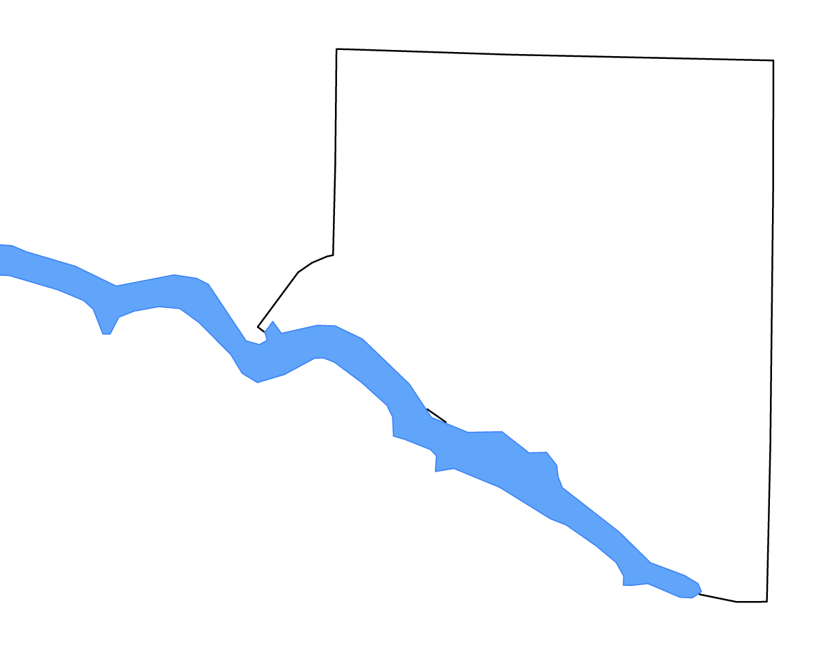 Carte de contour de Limestone, Alabama avec lacs et rivières.