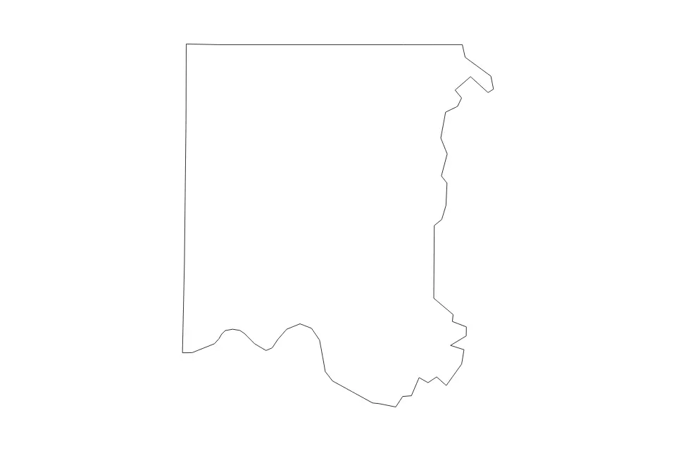 Carte de Madison, Alabama de type contour pour Amérique du Nord, montrant contour avec des limites nettes.