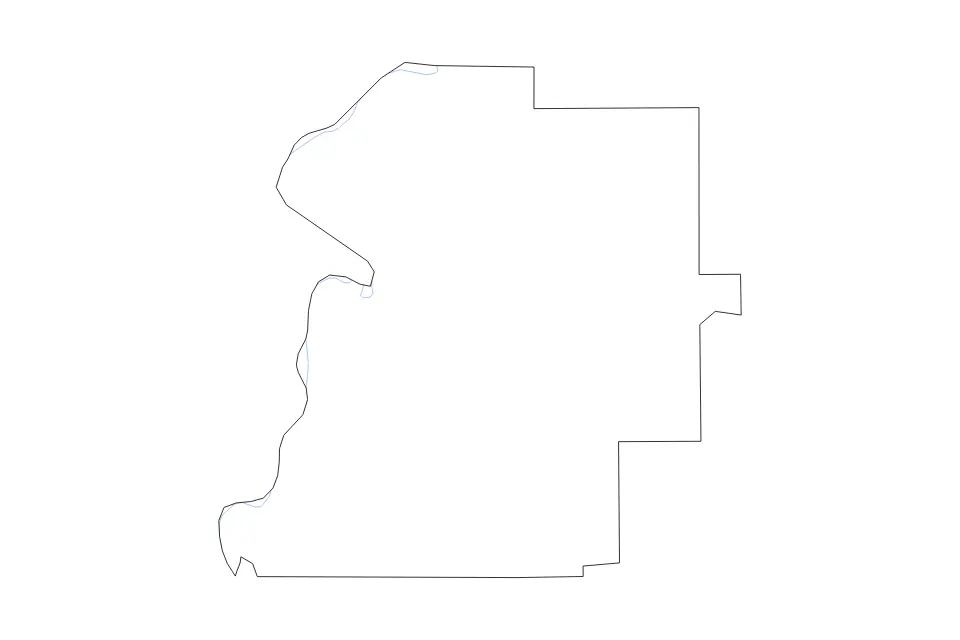 Mapa de Marengo, Alabama de tipo contorno y ríos para América del Norte, con contorno y ríos con límites limpios.
