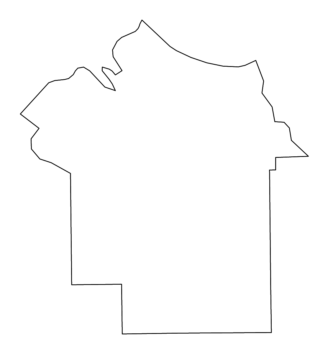 Mapa de contorno de Montgomery, Alabama con ríos.