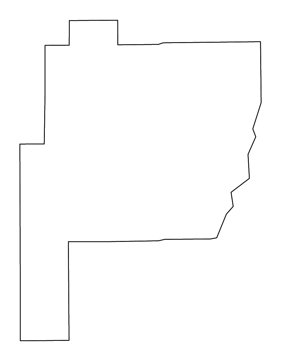 Mapa de contorno de Perry, Alabama con ríos.