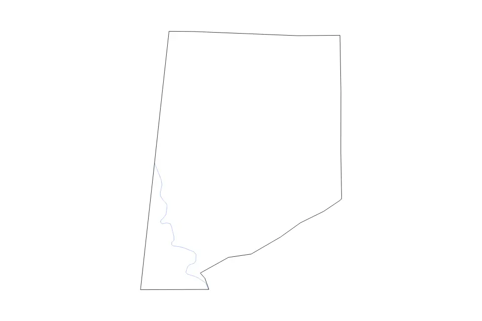 Carte de Pickens, Alabama de type contour et rivières pour Amérique du Nord, montrant contour et rivières avec des limites nettes.