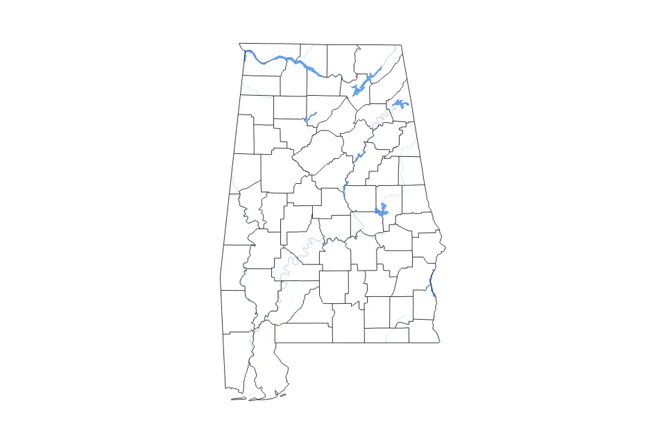 Alabama outline map preview