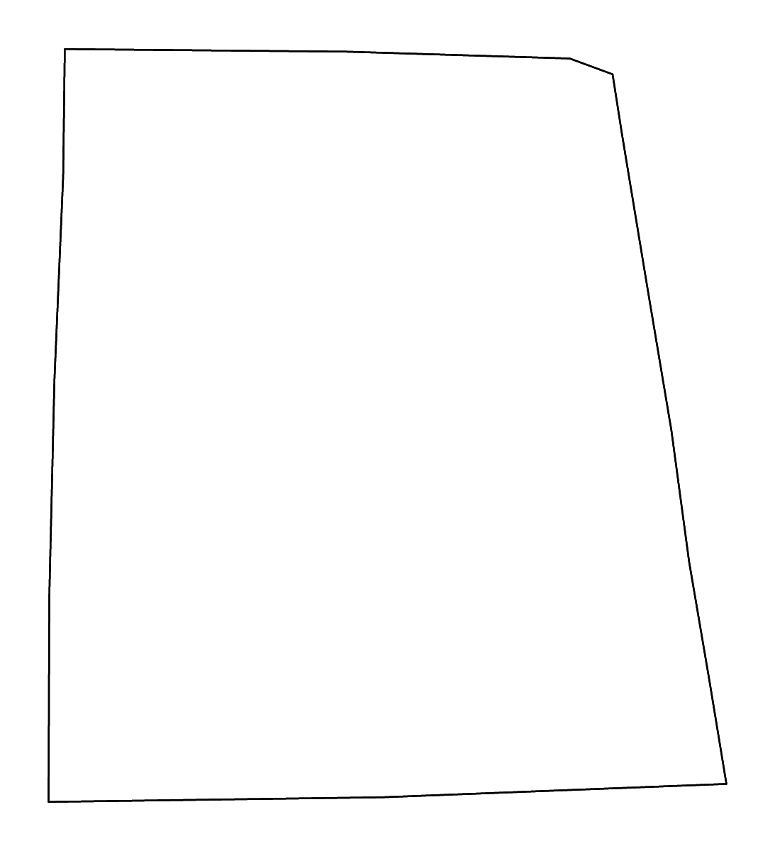 Mapa de contorno de Randolph, Alabama con ríos.