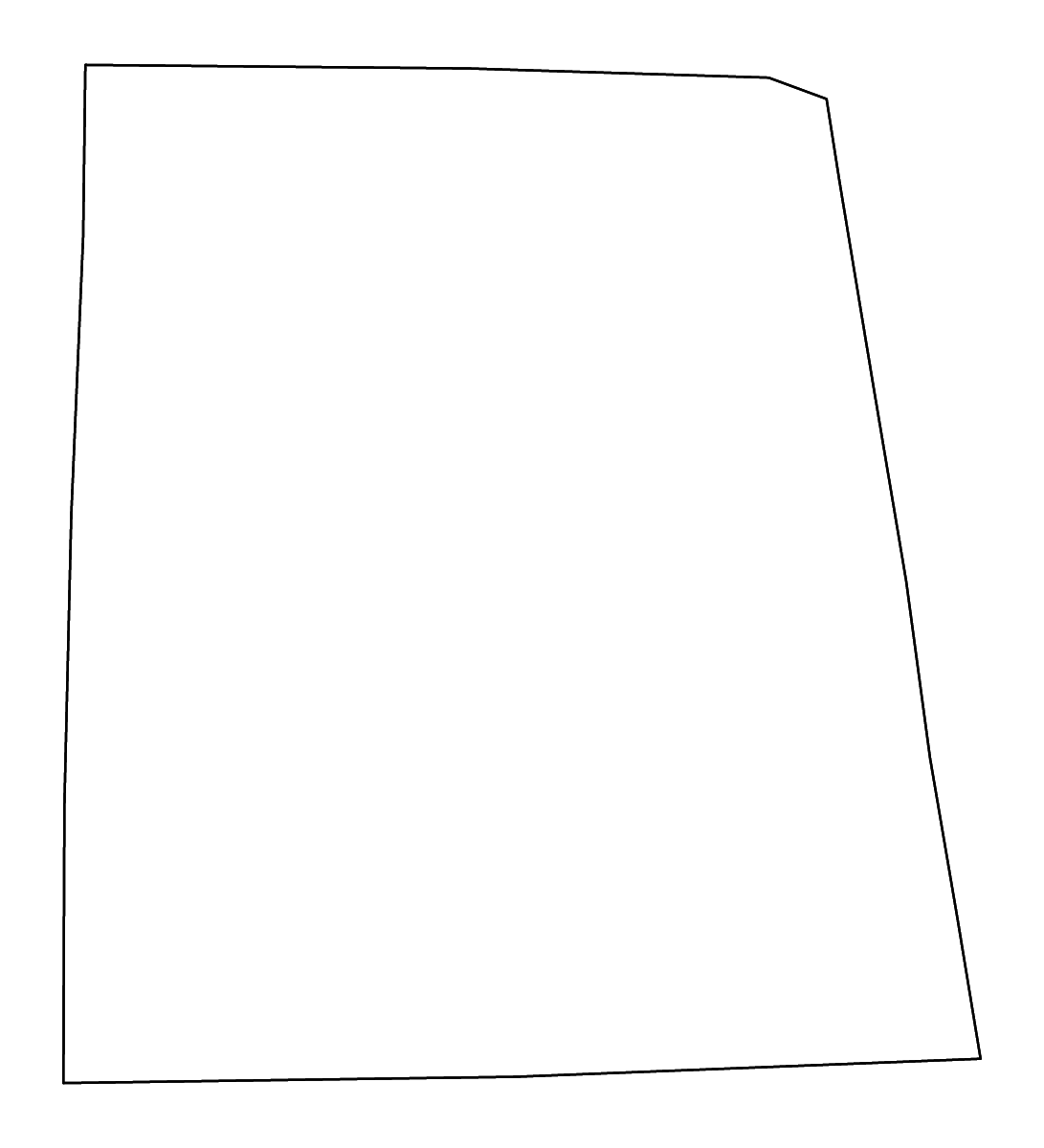 Mapa de contorno de Randolph, Alabama con ríos.