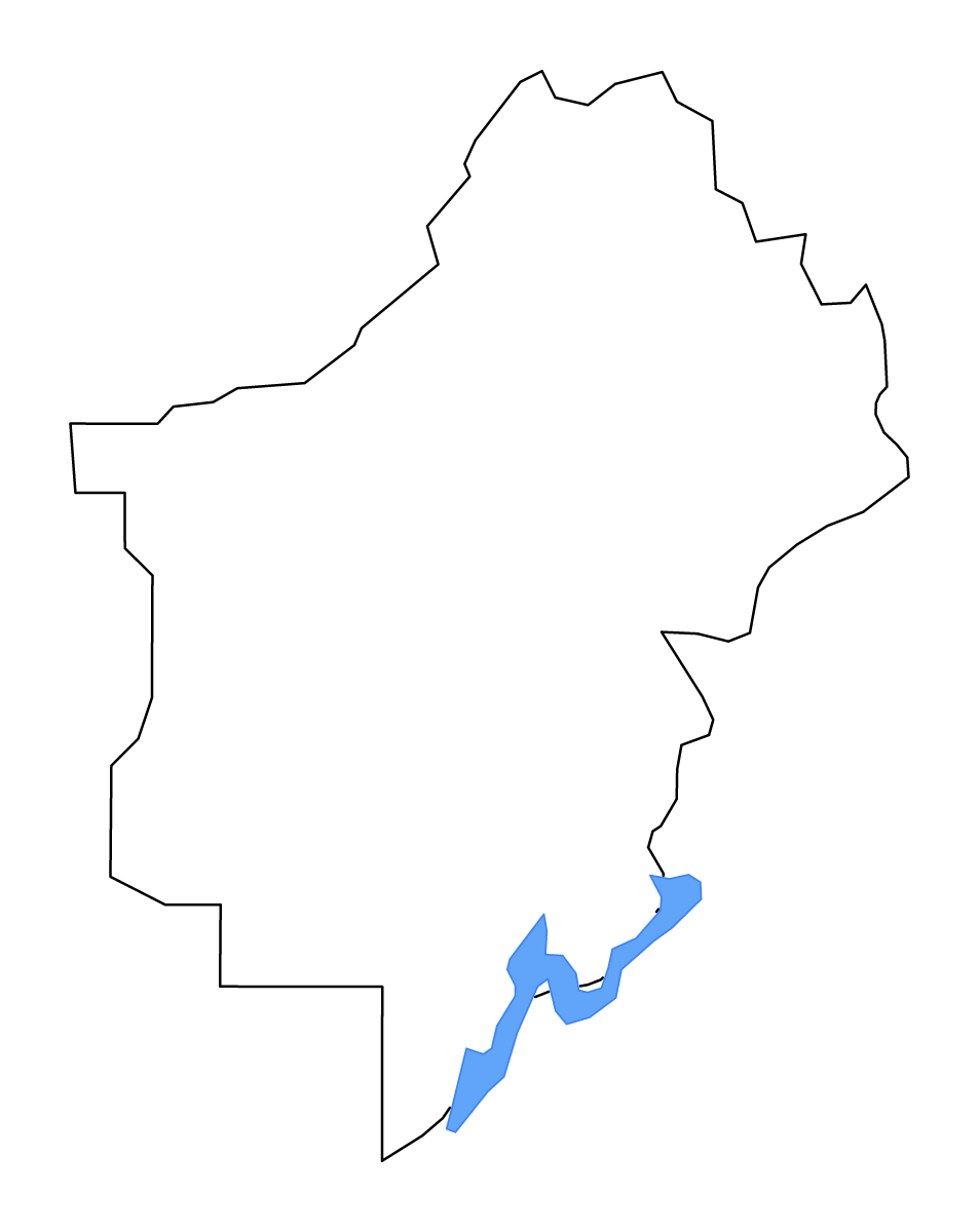 Carte de contour de St. Clair, Alabama avec lacs et rivières.