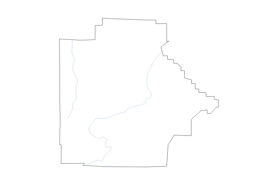 Mapa de Tuscaloosa, Alabama de tipo contorno y ríos para América del Norte, con contorno y ríos con límites limpios.