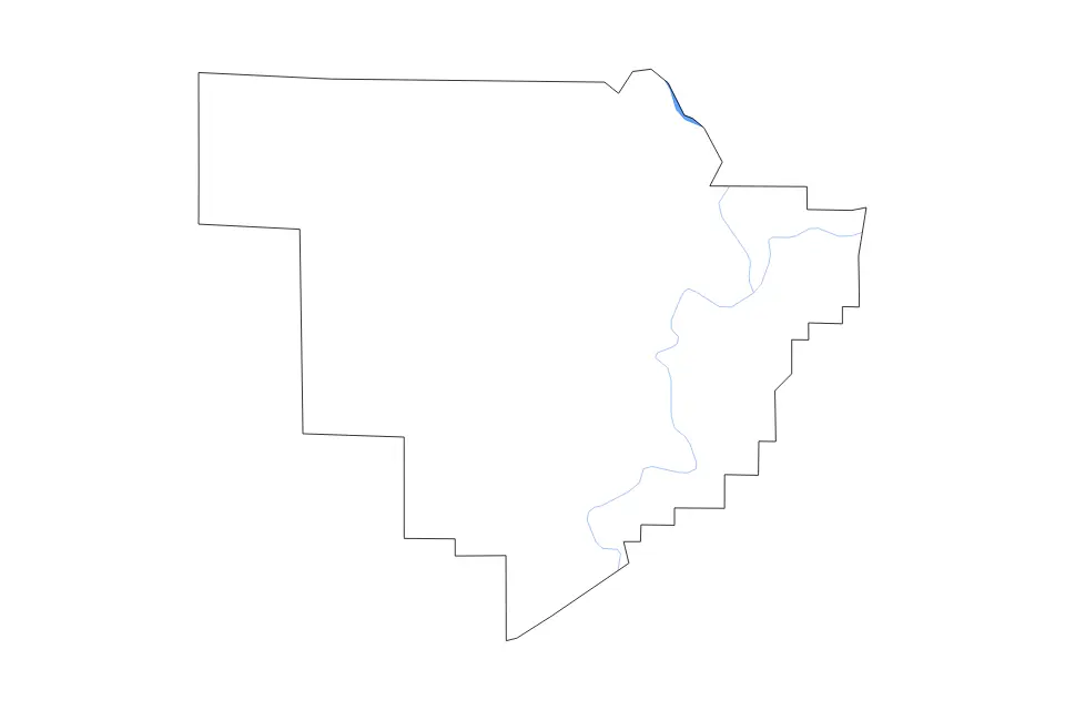 Outline map of Walker County, Alabama with subdivision borders and major lakes and rivers.