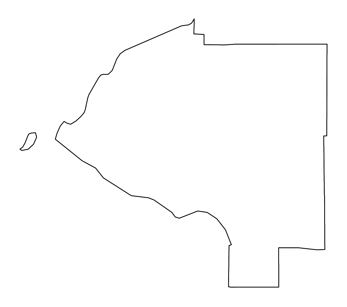 Mapa de contorno de Anchorage, Alaska con ríos.