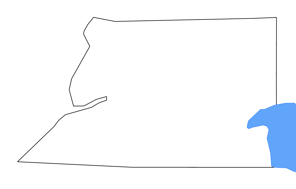Mapa de contorno de Bristol Bay, Alaska con lagos y ríos.