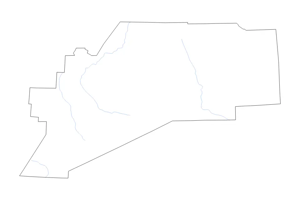 Carte de Denali, Alaska de type contour et rivières pour Amérique du Nord, montrant contour et rivières avec des limites nettes.