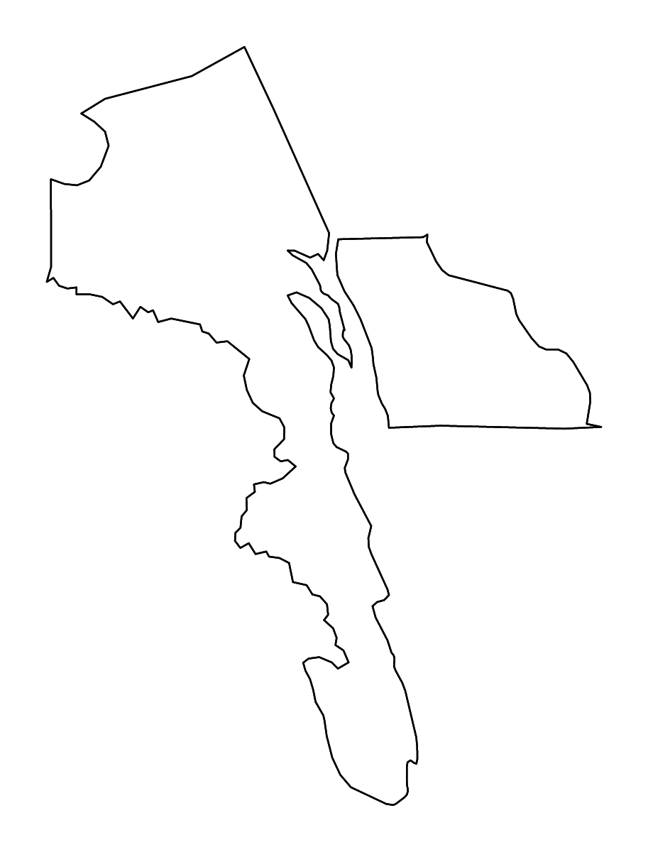 Mapa de contorno de Haines, Alaska con ríos.