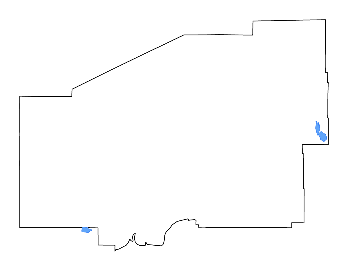 Mapa de contorno de Matanuska-Susitna, Alaska con lagos y ríos.