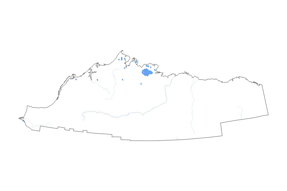 Carte de North Slope, Alaska de type contour, lacs et rivières pour Amérique du Nord, montrant contour, lacs et rivières avec des éléments hydrographiques comme Takrak Lake, Naluakruk Lake et Lake Sungovoak.