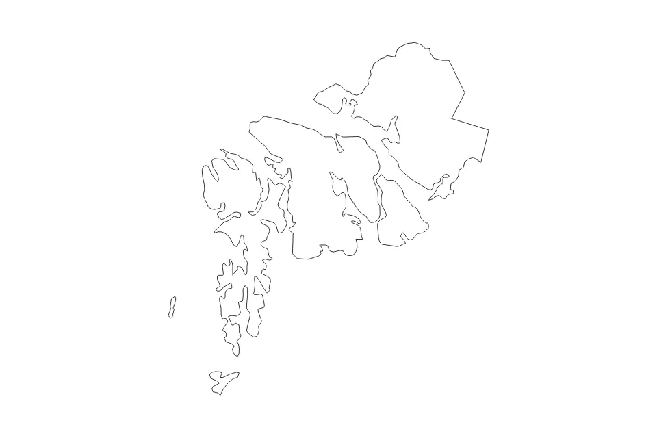Mapa de Petersburg, Alaska de tipo contorno para América del Norte, con contorno con límites limpios.