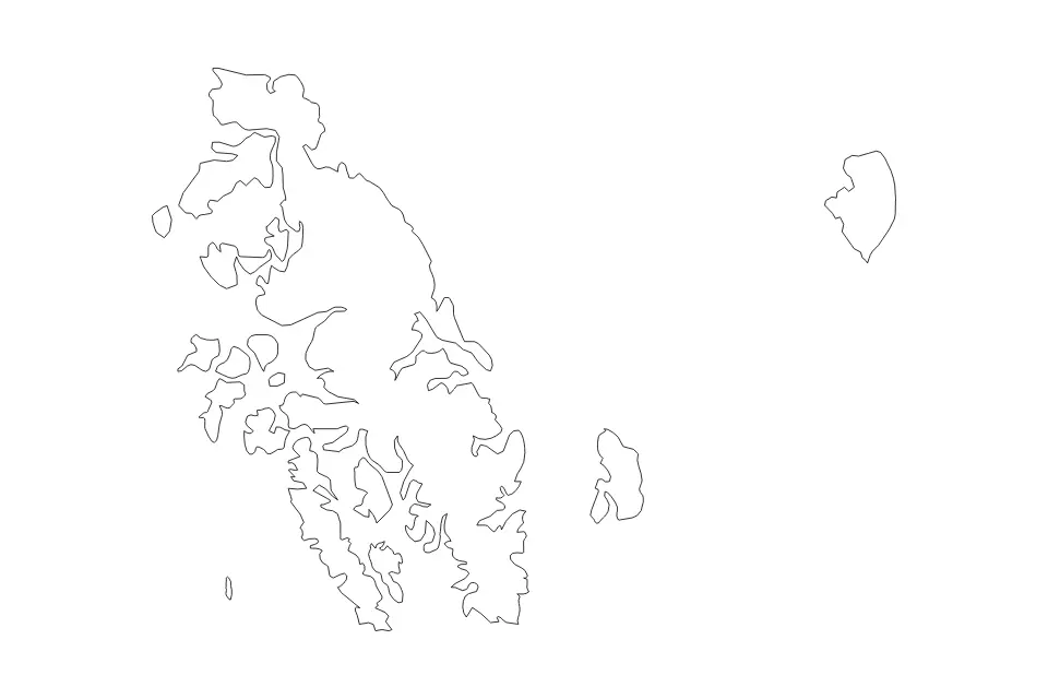 Mapa de Prince of Wales–Hyder, Alaska de tipo contorno para América del Norte, con contorno con límites limpios.