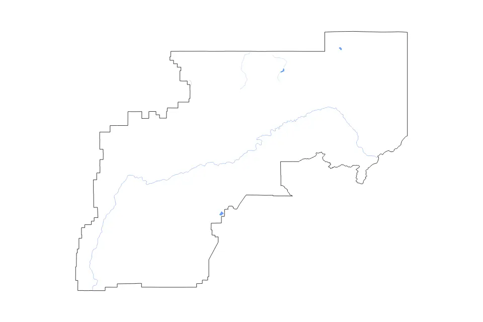 Mapa de Yukon-Koyukuk, Alaska de tipo contorno, lagos y ríos para América del Norte, con contorno, lagos y ríos con elementos de agua como Lake Minchumina, Old John Lake y Chandalar Lake.