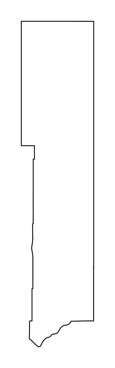 Mapa de contorno de Apache, Arizona con ríos.