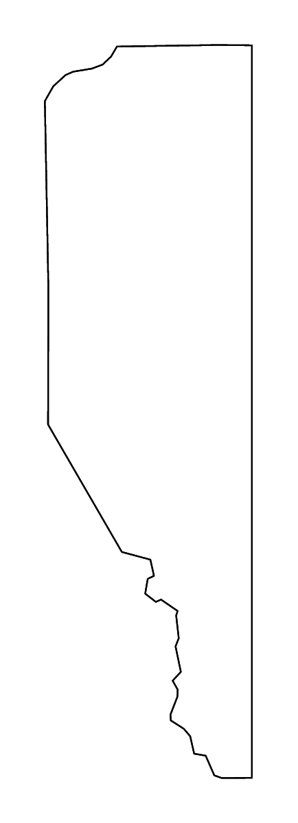 Carte de contour de Greenlee, Arizona avec rivières.