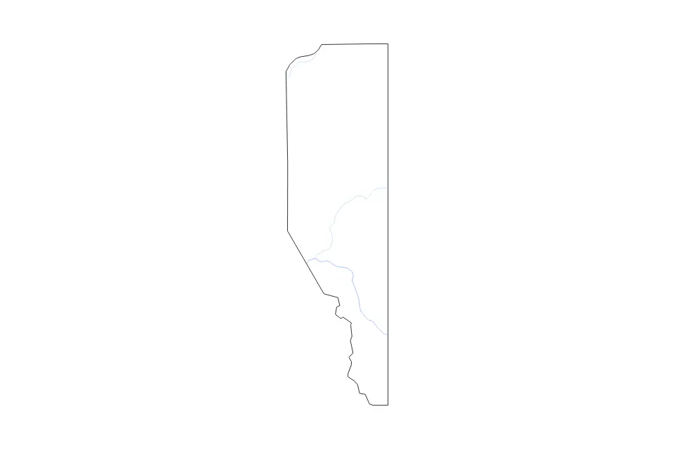 Carte de Greenlee, Arizona de type contour et rivières pour Amérique du Nord, montrant contour et rivières avec des limites nettes.