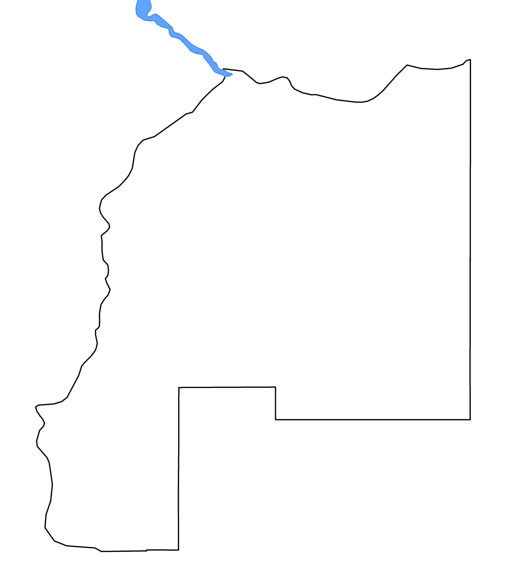 Mapa de contorno de La Paz, Arizona con lagos y ríos.