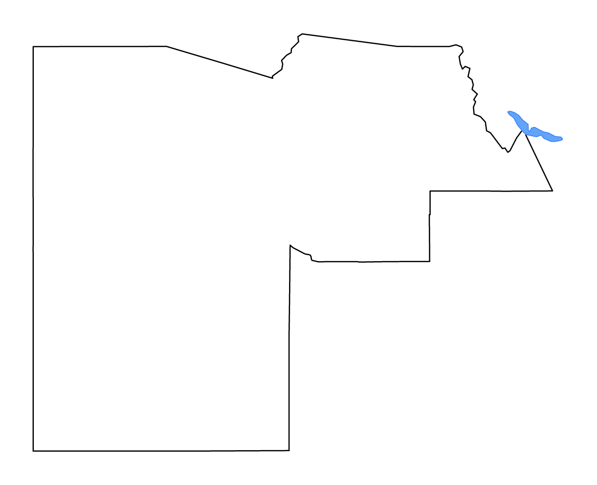 Mapa de contorno de Maricopa, Arizona con lagos y ríos.