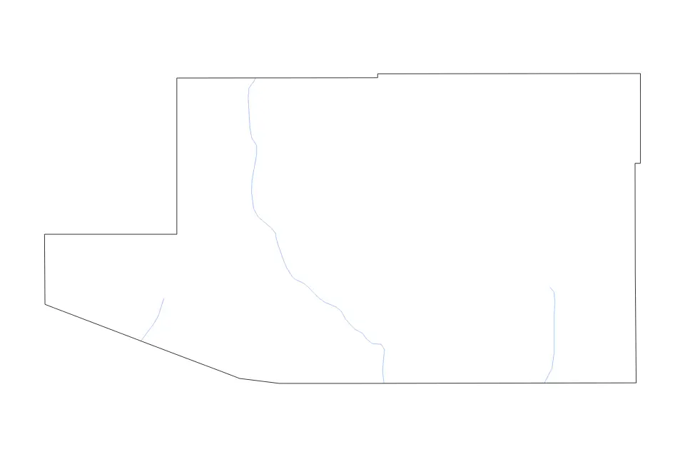 Mapa de Santa Cruz, Arizona de tipo contorno y ríos para América del Norte, con contorno y ríos con límites limpios.