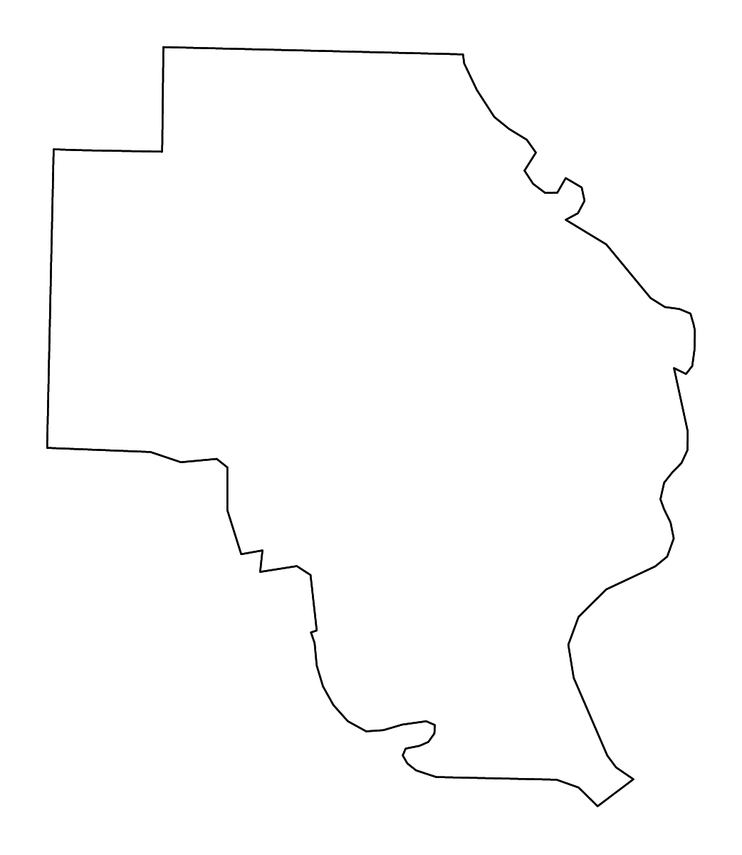 Mapa de contorno de Arkansas, Arkansas con ríos.