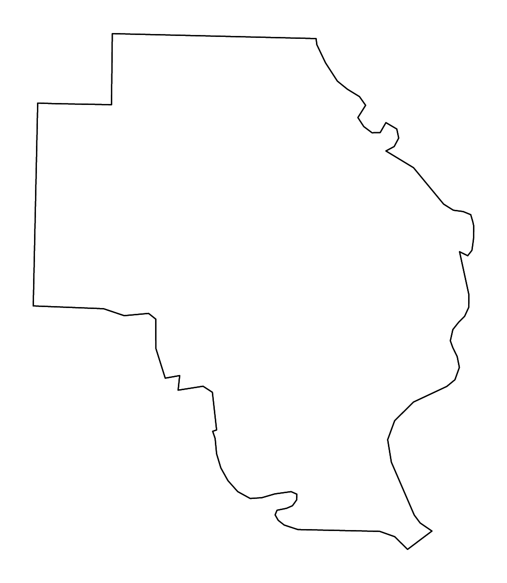 Mapa de contorno de Arkansas, Arkansas con ríos.