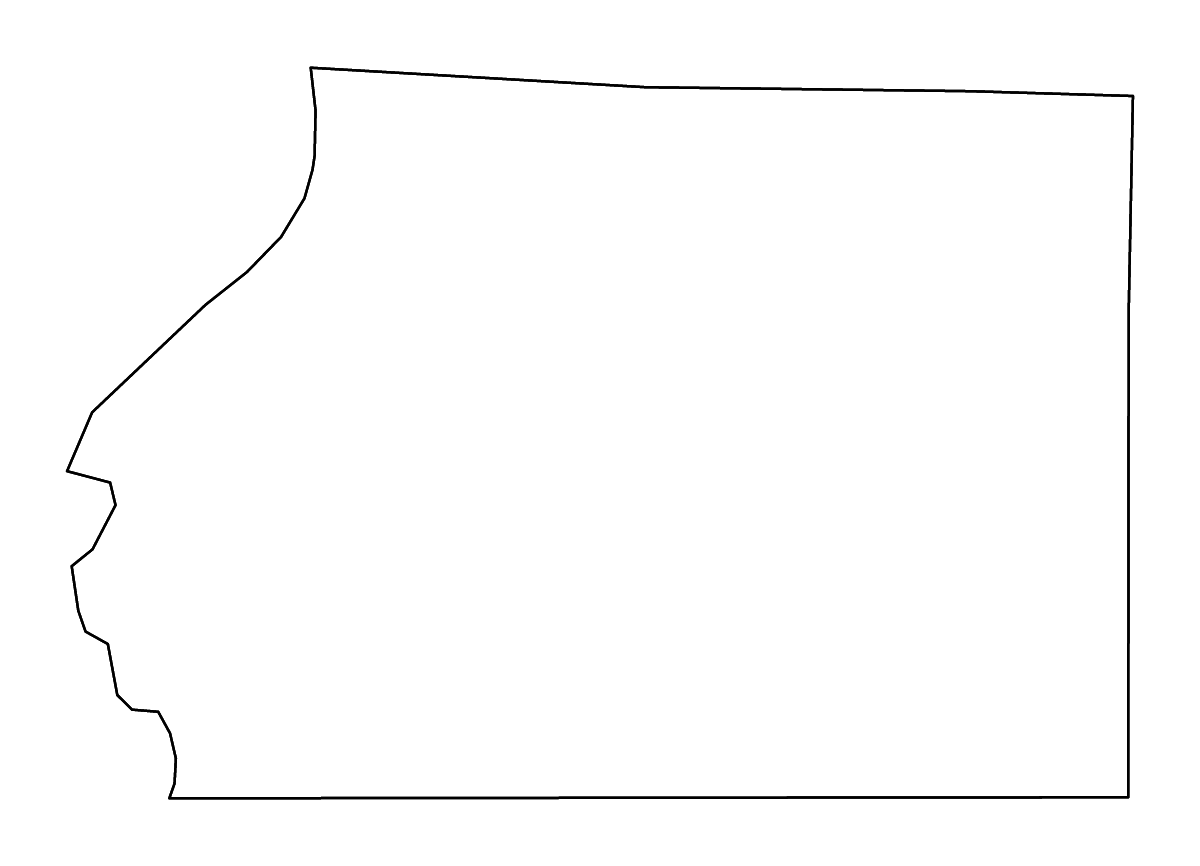 Carte de contour de Ashley, Arkansas avec rivières.