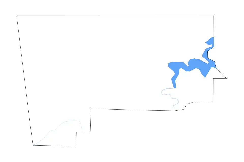 Carte de Benton, Arkansas de type contour, lacs et rivières pour Amérique du Nord, montrant contour, lacs et rivières avec des éléments hydrographiques comme Beaver Lake.