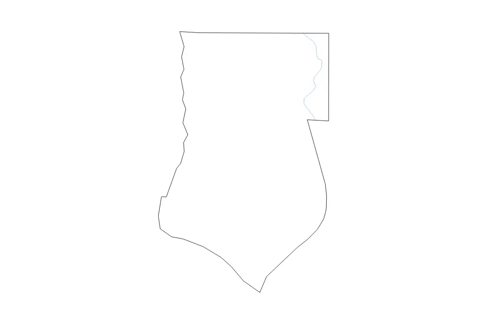 Carte de Bradley, Arkansas de type contour et rivières pour Amérique du Nord, montrant contour et rivières avec des limites nettes.