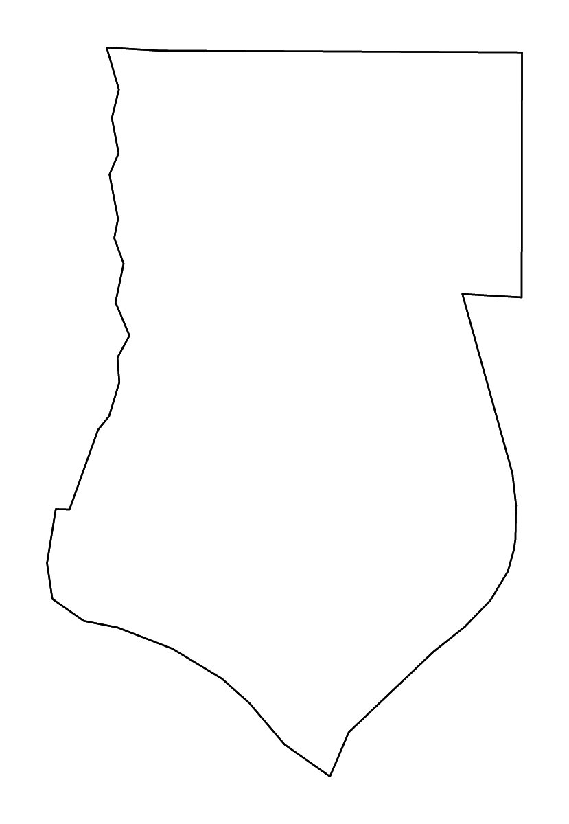 Carte de contour de Bradley, Arkansas avec rivières.