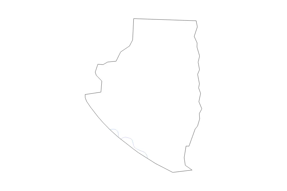 Carte de Calhoun, Arkansas de type contour et rivières pour Amérique du Nord, montrant contour et rivières avec des limites nettes.