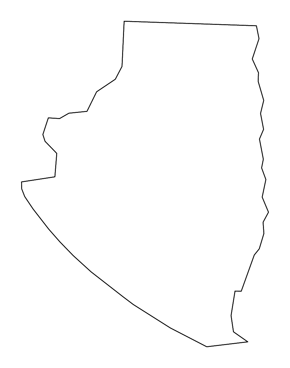 Mapa de contorno de Calhoun, Arkansas con ríos.