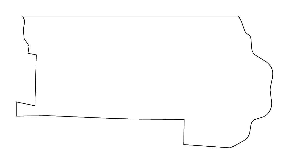 Mapa de contorno de Clay, Arkansas con ríos.