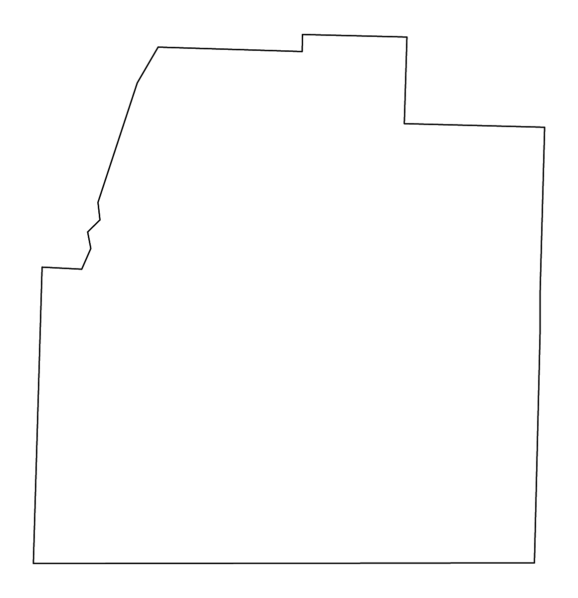 Mapa de contorno de Columbia, Arkansas con ríos.