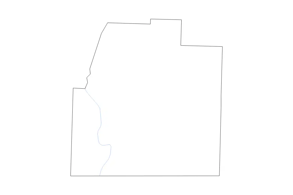 Carte de Columbia, Arkansas de type contour et rivières pour Amérique du Nord, montrant contour et rivières avec des limites nettes.