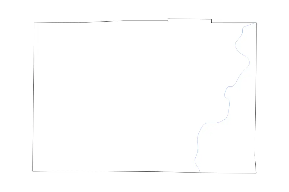 Carte de Cross, Arkansas de type contour et rivières pour Amérique du Nord, montrant contour et rivières avec des limites nettes.