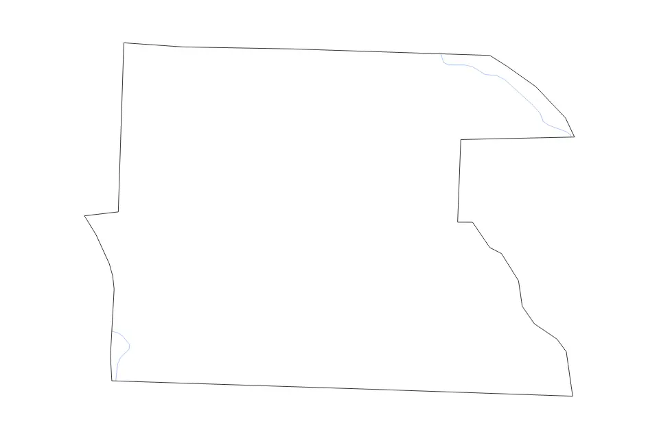 Mapa de Dallas, Arkansas de tipo contorno y ríos para América del Norte, con contorno y ríos con límites limpios.
