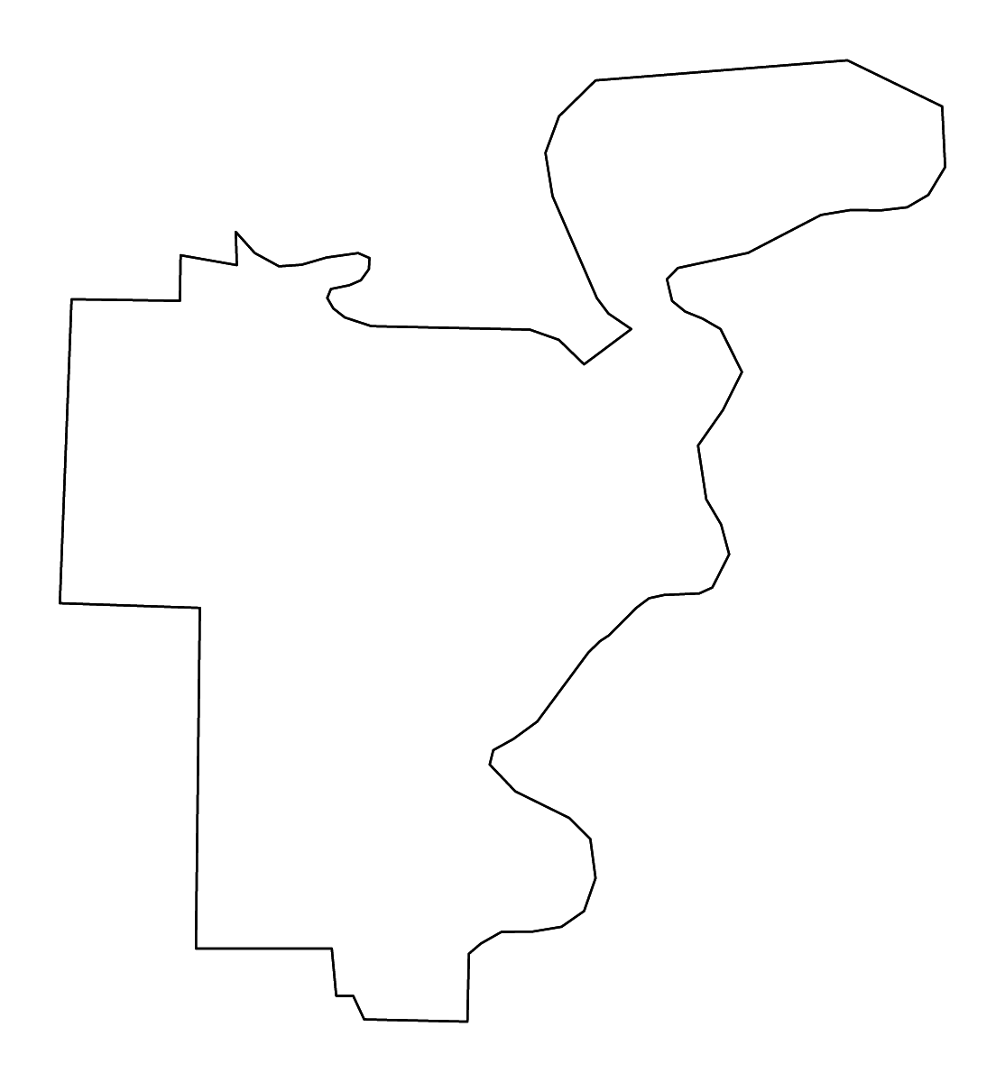 Mapa de contorno de Desha, Arkansas con ríos.