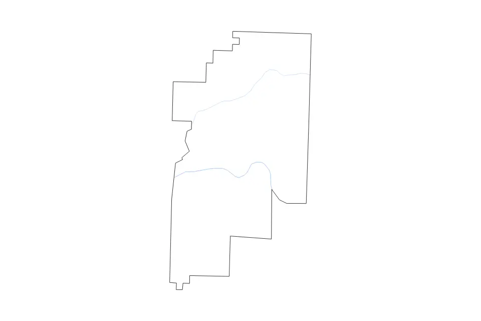 Carte de Franklin, Arkansas de type contour et rivières pour Amérique du Nord, montrant contour et rivières avec des limites nettes.