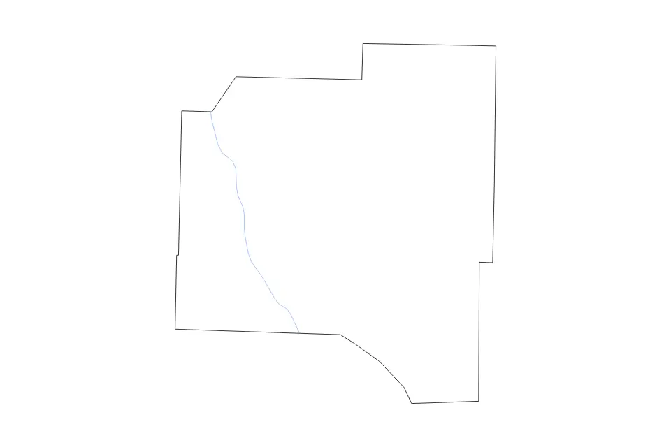 Carte de Grant, Arkansas de type contour et rivières pour Amérique du Nord, montrant contour et rivières avec des limites nettes.
