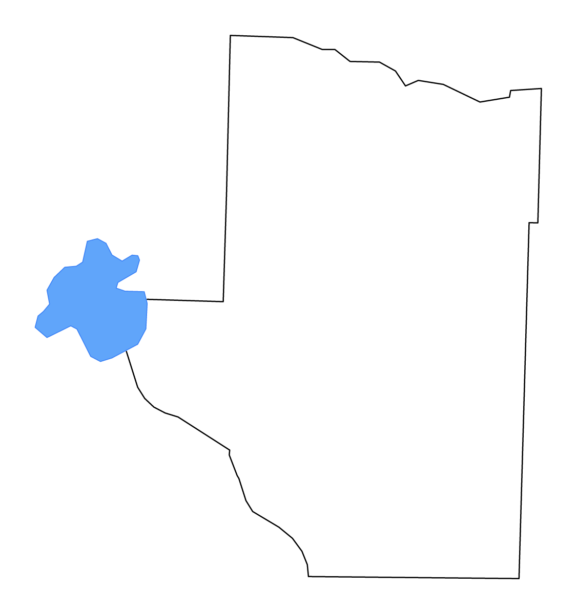 Carte de contour de Hempstead, Arkansas avec lacs et rivières.