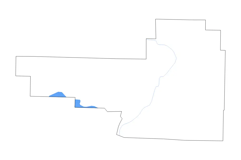 Mapa de Hot Spring, Arkansas de tipo contorno, lagos y ríos para América del Norte, con contorno, lagos y ríos con elementos de agua como De Gray Lake.