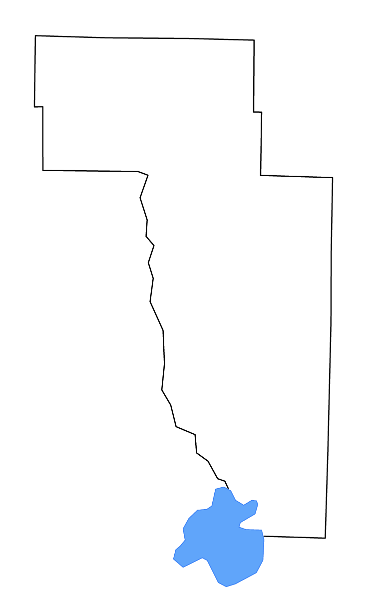 Carte de contour de Howard, Arkansas avec lacs et rivières.