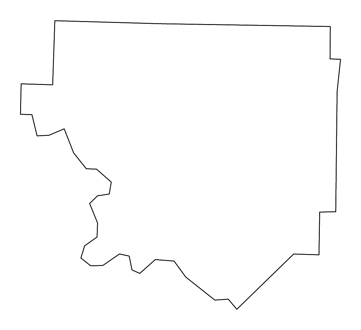 Mapa de contorno de Izard, Arkansas con ríos.