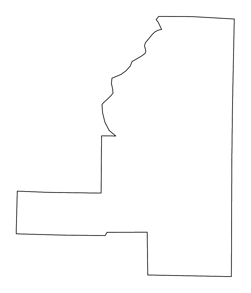 Mapa de contorno de Jackson, Arkansas con ríos.