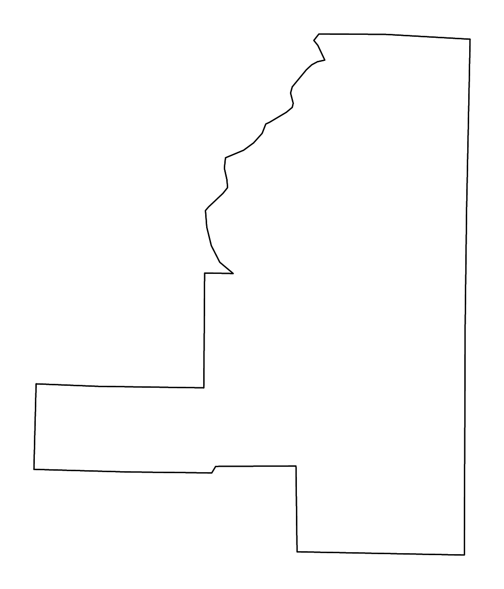 Carte de contour de Jackson, Arkansas avec rivières.